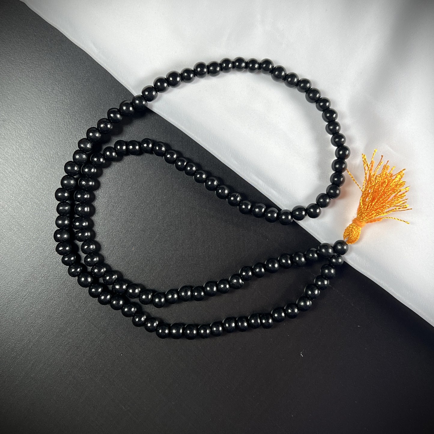 Om Trishul Karungali Malai 108+1 Beads Necklace - Certified