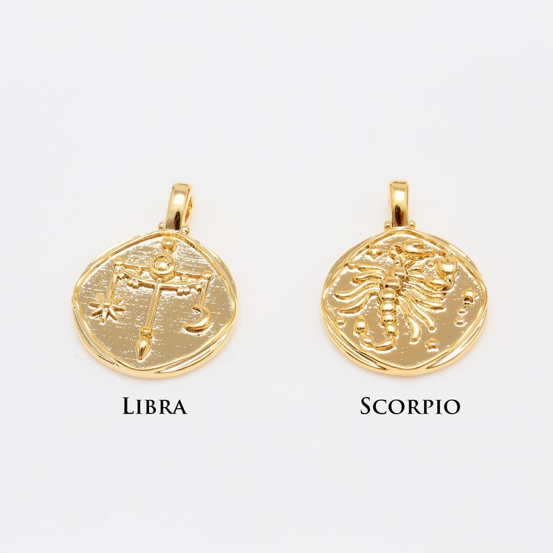 Mantraa Signature Zodiac Charm Necklace with chain – All 12 Star Signs