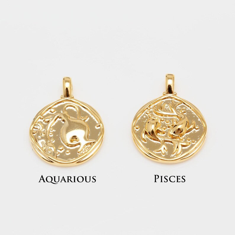 Mantraa Signature Zodiac Charm Necklace with chain – All 12 Star Signs