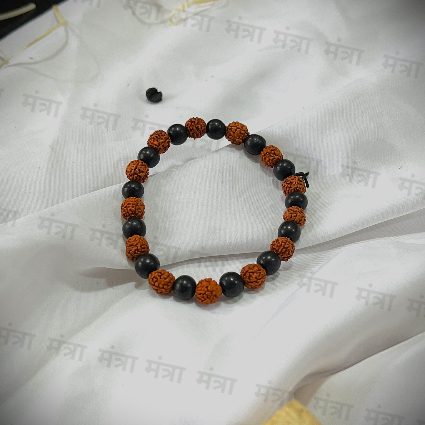 Rudraksha & Karungali Malai Bracelet - Govt. Certified