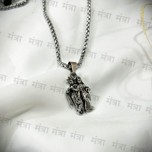RadhaKrishna Necklace - Silver Plated