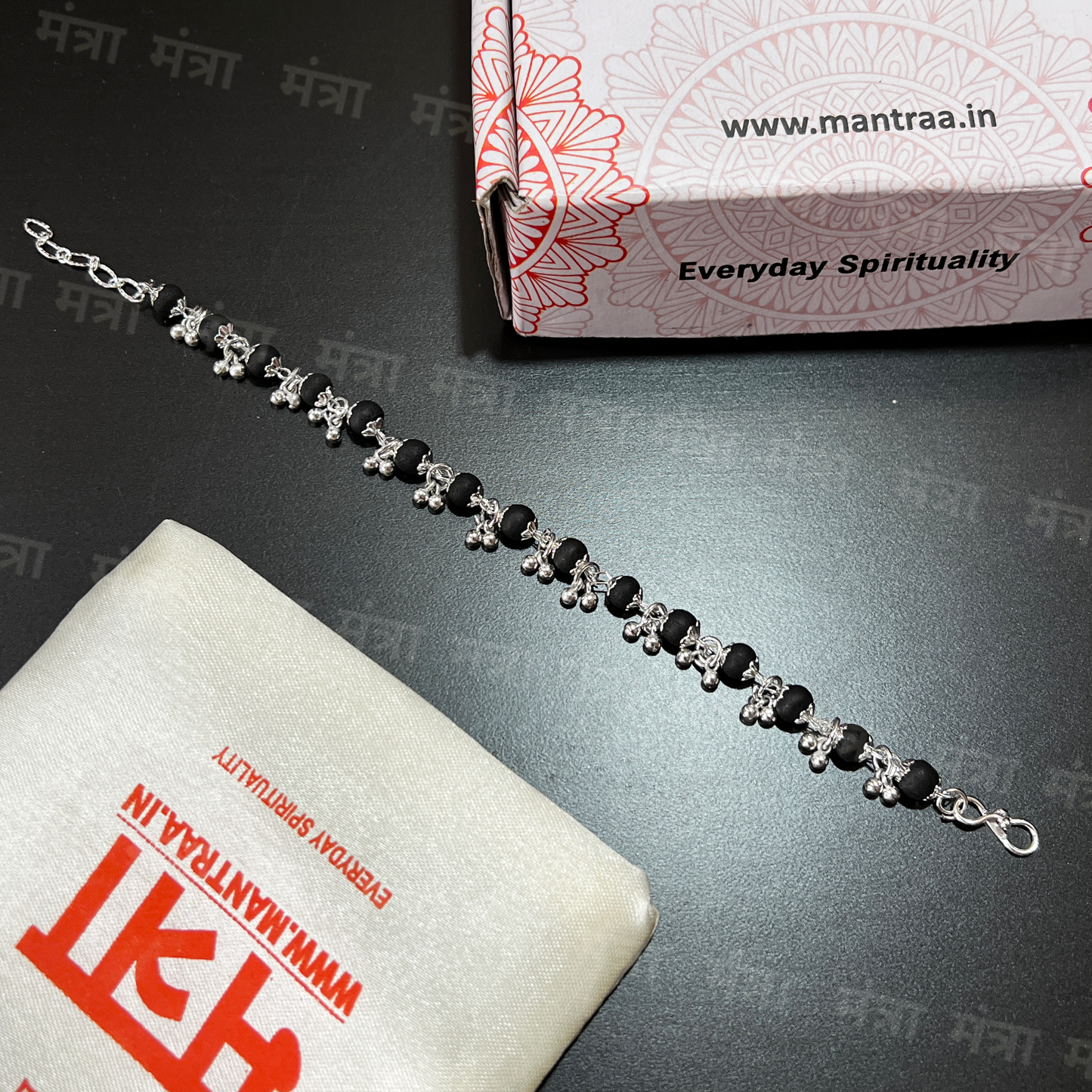 Karungali Ghunghroo Bracelet- Silver Plated