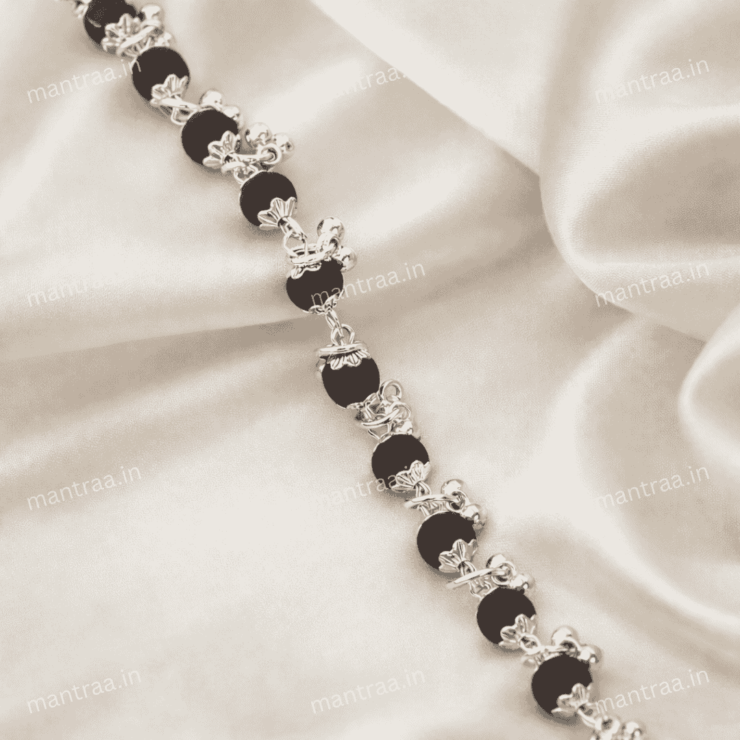Karungali Ghunghroo Bracelet- Silver Plated
