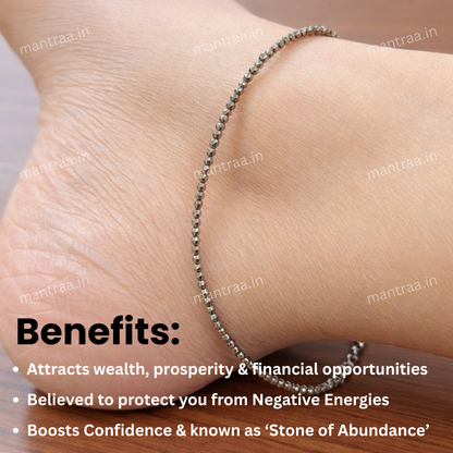 Mantraa Maha Lakshmi Pyrite Anklet