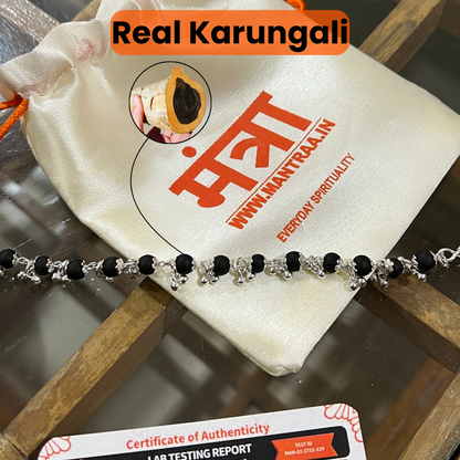 Karungali Ghunghroo Bracelet- Silver Plated