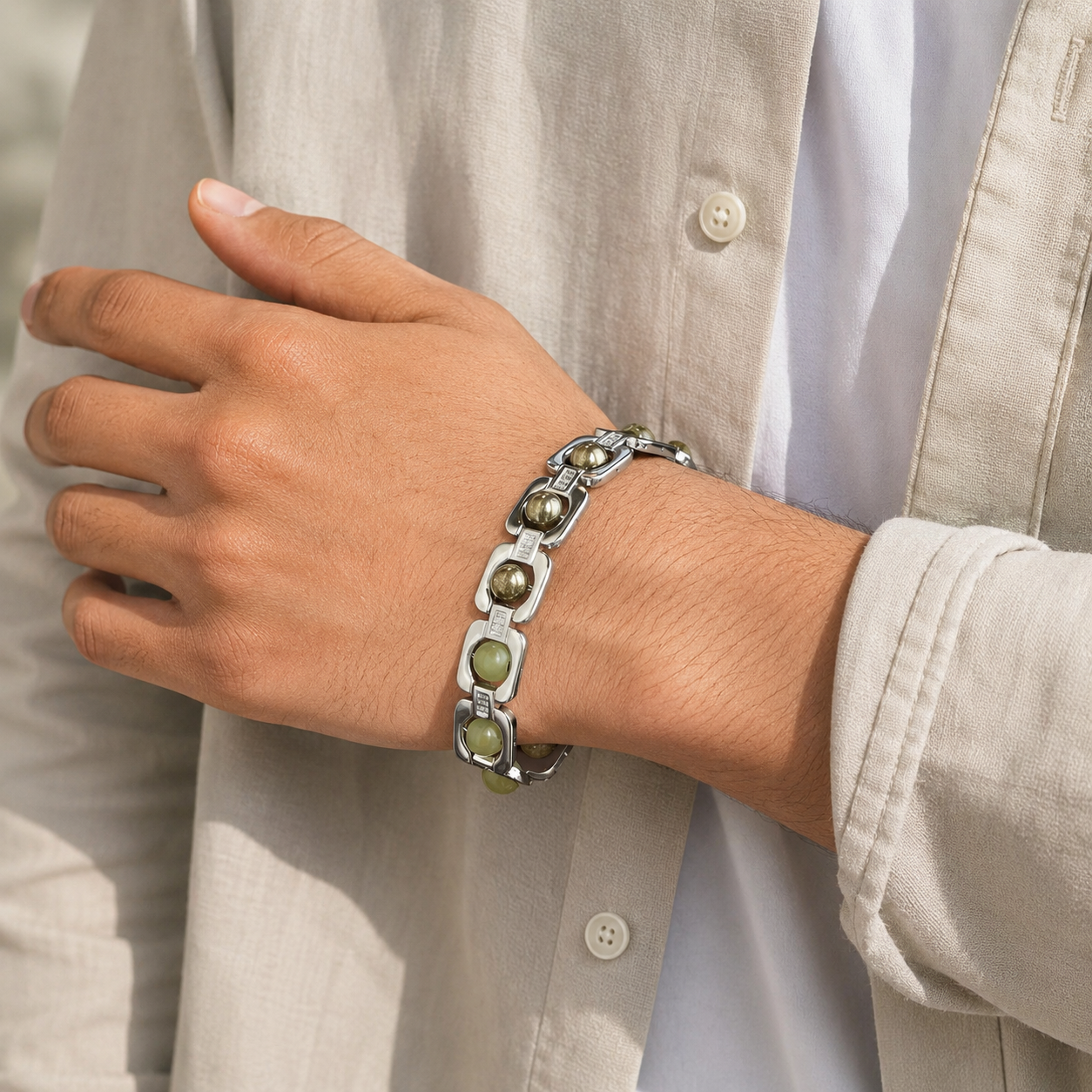 Metal Dhan Siddhi Bracelet - Silver Plated