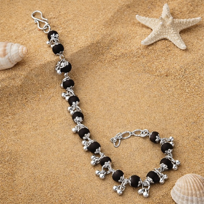 Karungali Ghunghroo Bracelet- Silver Plated