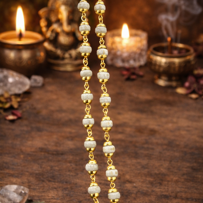 Mantraa Modern Tulsi Mala - Gold Plated