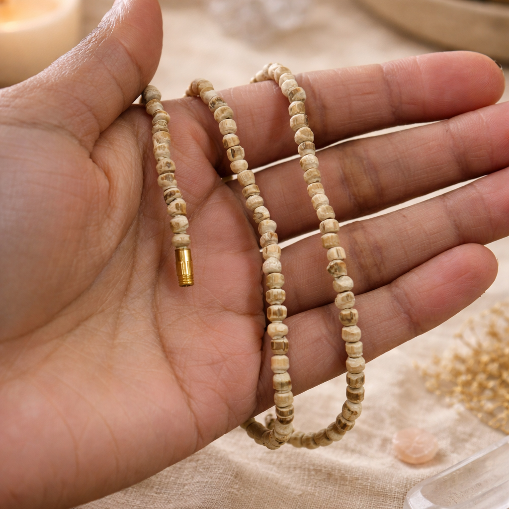 Mantraa's Small Round Tulsi Mala - 1 Kanthi