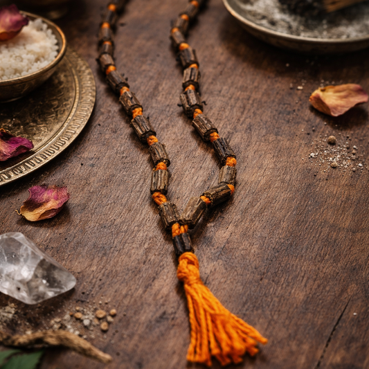 Mantraa's Dark Brown Real Tulsi Mala