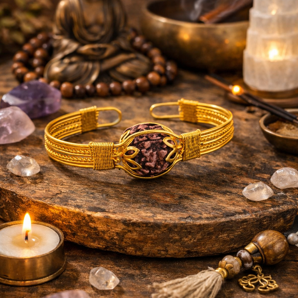 Modern 5 Mukhi Rudraksha Kada Bracelet