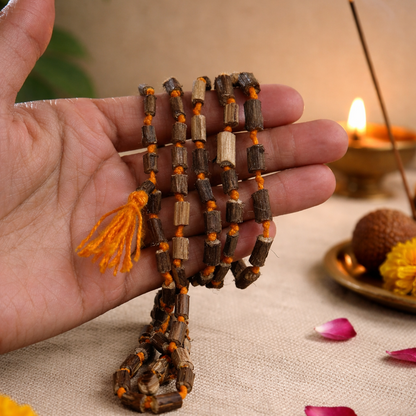 Mantraa's Dark Brown Real Tulsi Mala