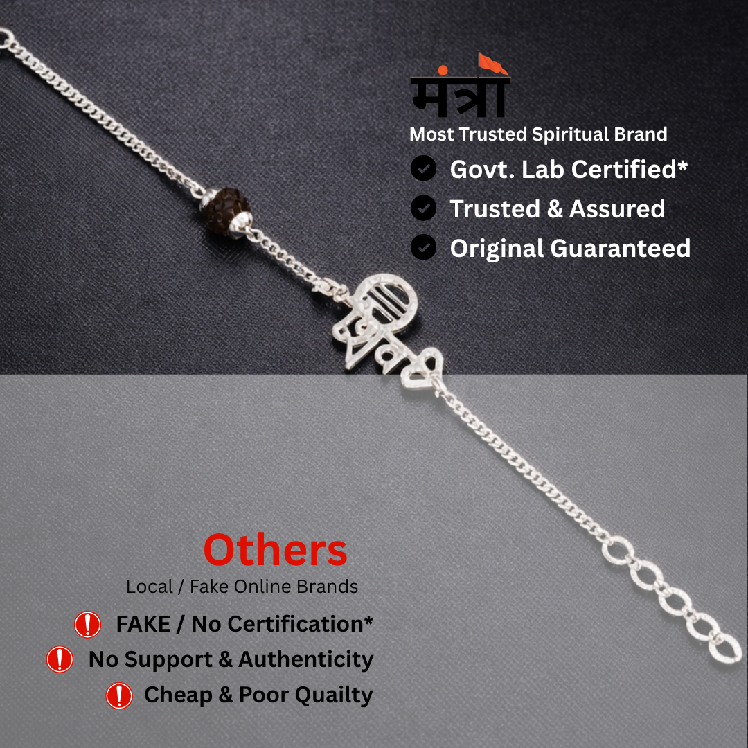Shiv Rudraksha Bracelet – Silver Plated