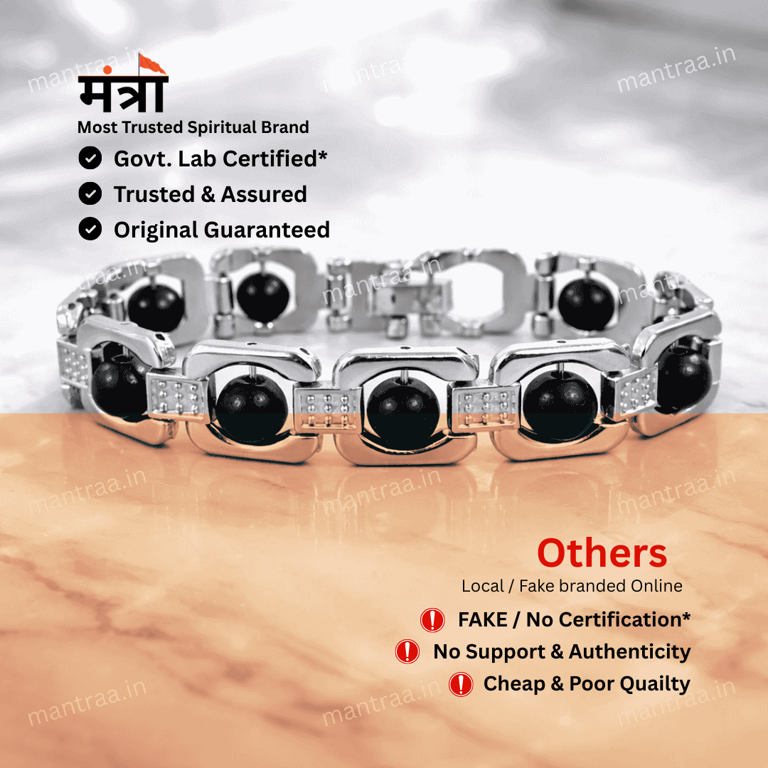 Karungali Cuban Bracelet - Silver Plated