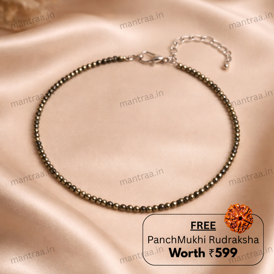 Mantraa Maha Lakshmi Pyrite Anklet
