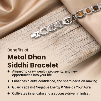 Metal Dhan Siddhi Bracelet - Silver Plated
