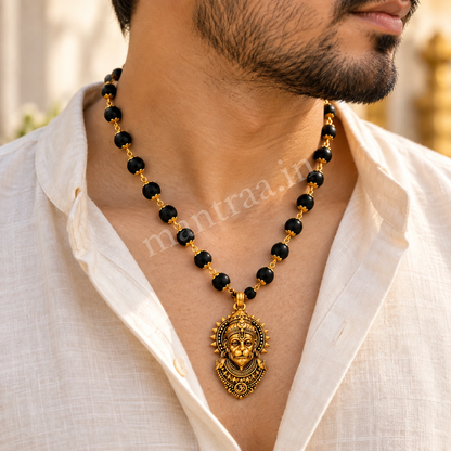 Gold Plated Hanuman Karungali Mala - Certified
