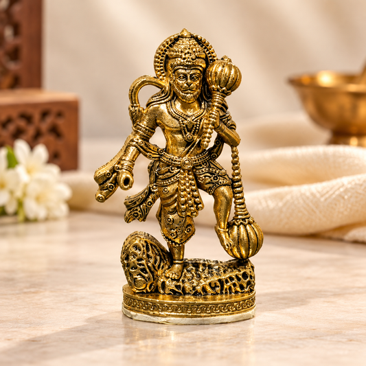 Hanuman Raksha Murti - Gold Plated