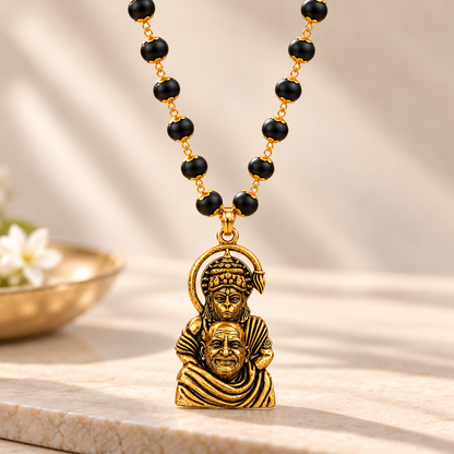 Hanuman Ansh Neem Karoli Baba Karungali Necklace - Certified