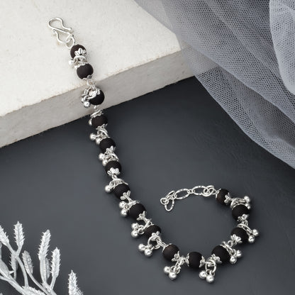 Karungali Ghunghroo Bracelet- Silver Plated