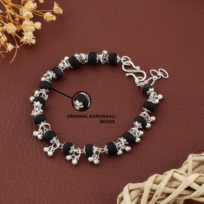 Karungali Ghunghroo Bracelet- Silver Plated