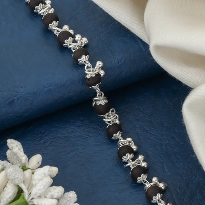 Karungali Ghunghroo Bracelet- Silver Plated