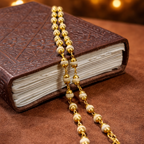 Mantraa Modern Tulsi Mala - Gold Plated