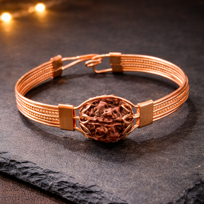 Modern 5 Mukhi Rudraksha Kada Bracelet