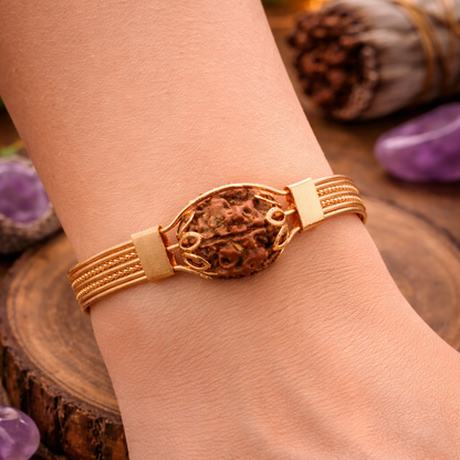 Modern 5 Mukhi Rudraksha Kada Bracelet
