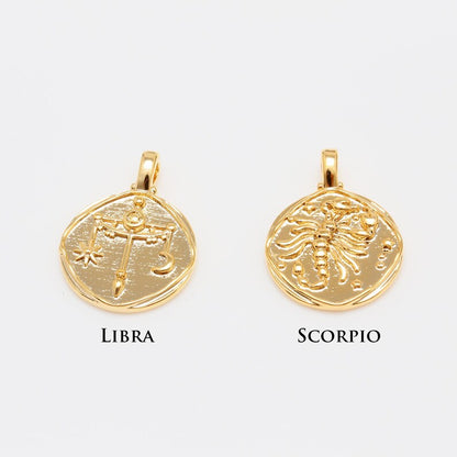 Mantraa Signature Zodiac Charm Necklace with chain – All 12 Star Signs
