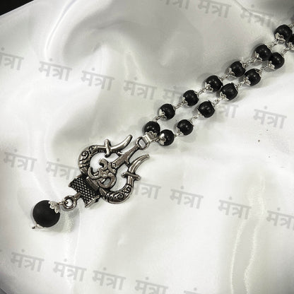 Om Trishul Karungali Malai Necklace - Certified