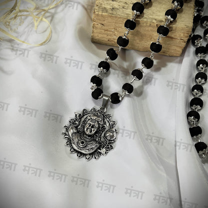 Lord Murugan Face Karungali Malai Necklace - Certified