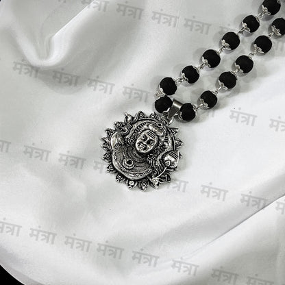 Lord Murugan Face Karungali Malai Necklace - Certified