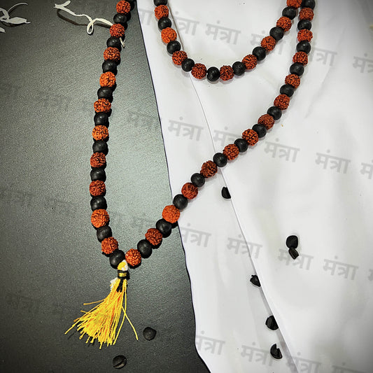 Rudraksha & Karungali Malai 108 Beads Jaap Mala- Govt. Certified