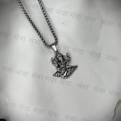 Ganesh Ji Peace Necklace - Silver Plated