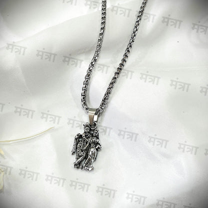 RadhaKrishna Necklace - Silver Plated