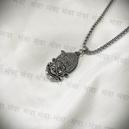 Khatu Shyam Baba Necklace-Silver Plated