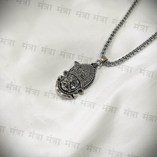 Khatu Shyam Baba Necklace-Silver Plated