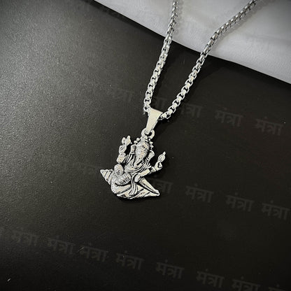 Ganesh Ji Peace Necklace - Silver Plated