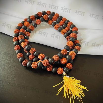 Rudraksha & Karungali Malai 108 Beads Jaap Mala- Govt. Certified