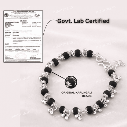 Karungali Ghunghroo Bracelet- Silver Plated