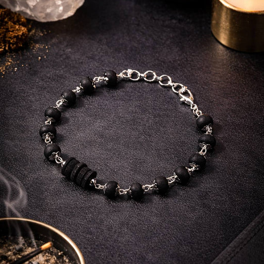 Original Karungali Damru Bracelet- Silver Plated