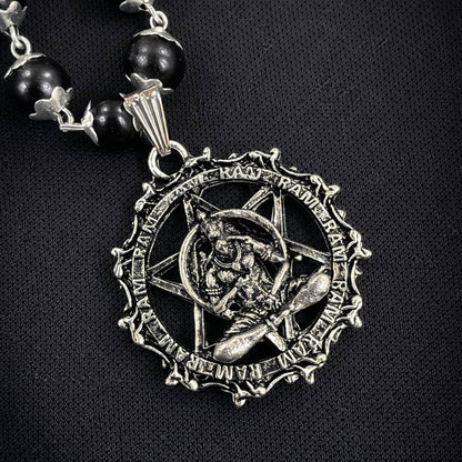 Shri Hanuman Karungali Mala with Silver Plated Pendant