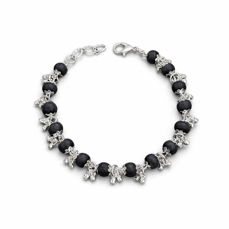 Karungali Ghunghroo Bracelet- Silver Plated